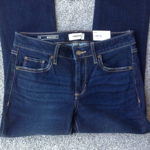 ⭐SONOMA GOODS FOR LIFE “THE EVERYDAY” BOOTCUT JEANS in Dark Wash, size 6R - NWT⭐ - Picture 2 of 6